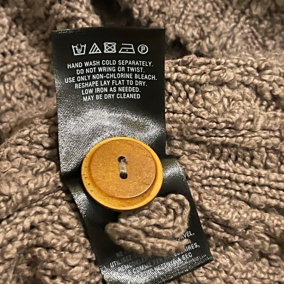 Anthropologie Moth Brown Chunky Cowl Neck Sweater - Picture 6 of 6